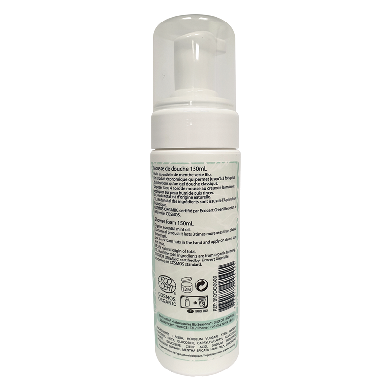 Mousse de Ducha Menta Verde Organica Born to Bio 150 ml - Imagen 2