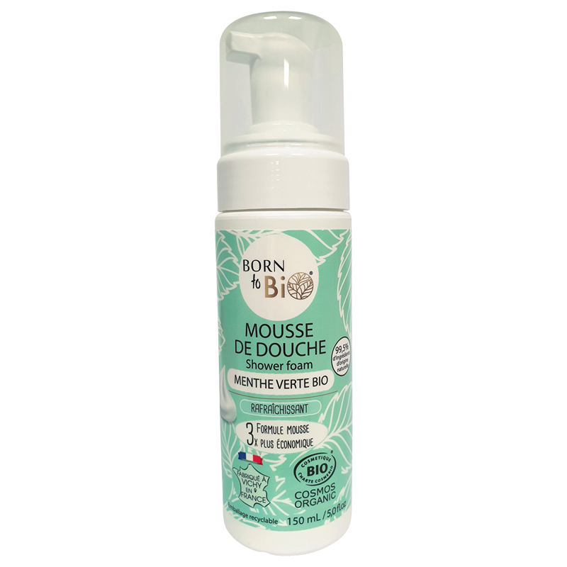 Mousse de Ducha Menta Verde Organica Born to Bio 150 ml