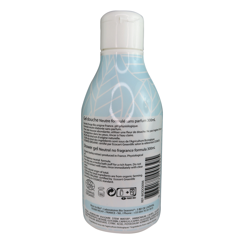 Gel de Ducha Ecologico Neutro Sin Perfume Born to Bio 300 ml - Imagen 2